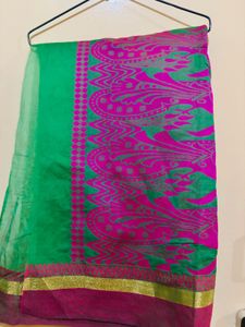 Green Pink Saree
