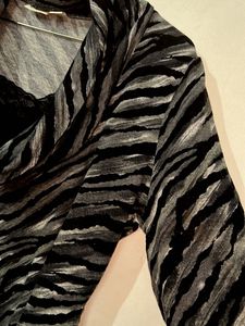 Striped Cowl Neck Top