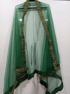 Emerald Green Embroidered Lehnga