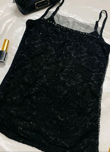 Black Lace Cami Top