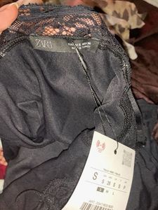 Zara Black Lace Trim Bodysuit