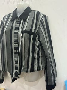 Striped Button-Down Shirt