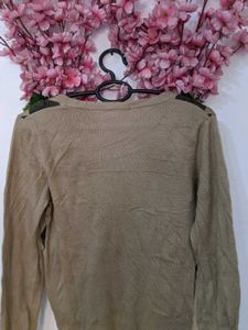Korean Style Sweater In Light Brown Colour