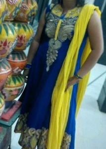 Blue Anarkali Kurti