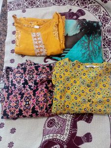 Four Cotton Kurtis For Sale Rs 50 Each