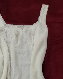 Ice White Lacey Cami Top