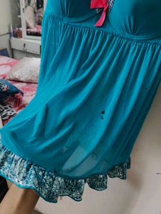 Teal Babydoll Lingerie Top