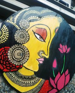 Hand-Painted Madhubani Art Plate