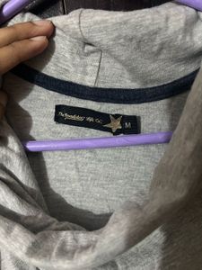 Gray Sleeveless Hooded Dress