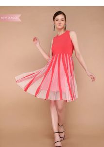 Flare Mesh Dress