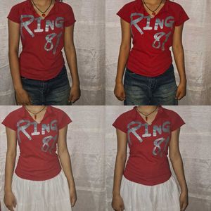 Y2k Printerest Fitted Top