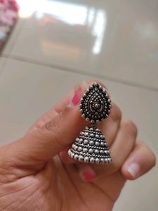 Silver Oxidized 2 Pairs Earrings Combo