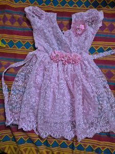 Pink Lace Flower Girl Dress