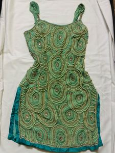 Pearl Beaded Mini Dress