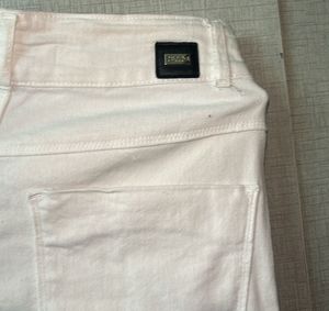 White Straight Fit Jeans