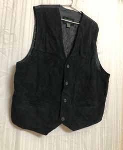 Saddlebred Black Leather Waistcoat