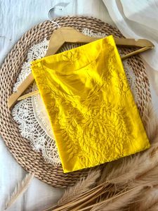 Yellow Embroidered Kurta
