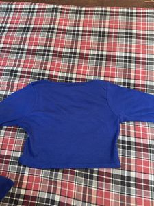 Royal Blue Women Ribbed Top