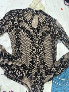 Patterned Long Sleeve Top