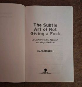 The Subtle Art of Not Giving a F*ck