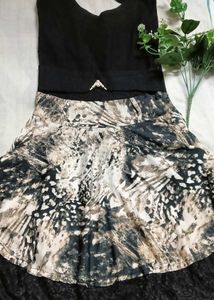 Animal Print Fit and Flare Dress