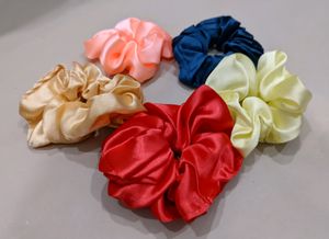 5 Satin Scrunchies Combo (5)