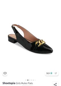 Black Slingback Flats