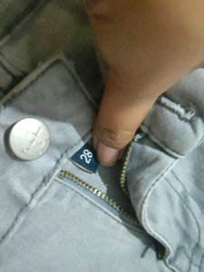 Grey Denim Stretchable Jeans For Women
