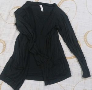 Black Open Front Shrug