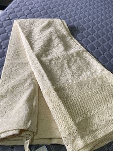 Women Flared Net Palazzo With Lining