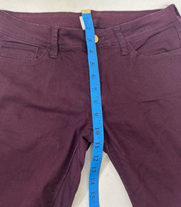 mango maroon jeans