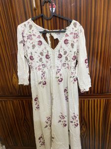 white Floral Print Dress