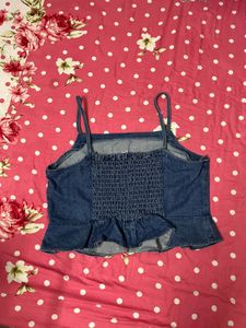 Denim Corset Type Crop Top