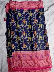 Elegant Floral Silk Saree