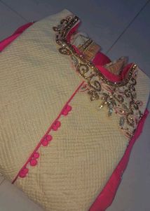 Ethnic pink flare frock