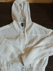 White Crop Hoodie ✨
