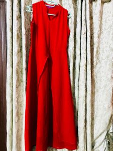 Red Sleeveless Maxi Dress