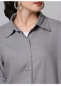 Grey Button-Down Shirt