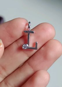 Real 925 Silver &#34;L&#34; Alphabet Pendant
