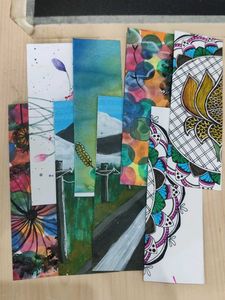 Handmade Painted Double Sided Bookmarks