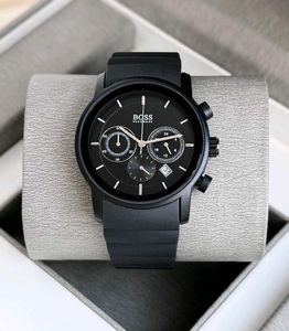 HUGO BOSS FIBRE BLACK BELT MENS PREMIUM WATCH