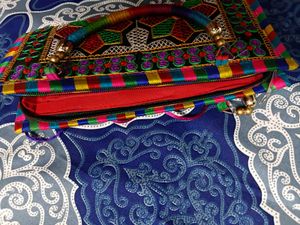 Colorful Embroidered Handbag
