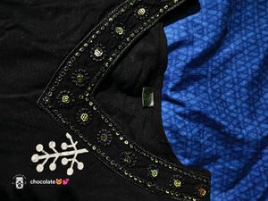 Black Printed Kurta🖤