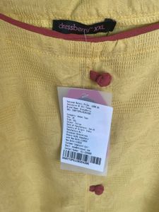 Yellow Embroidered Sleeve Top