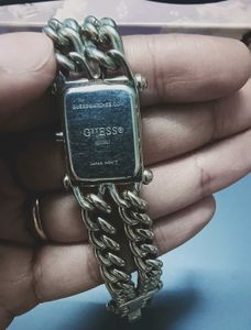 Vintage Guess Silver Chain Watch