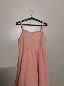 Pink Embroidered Sundress