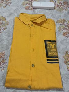 Yellow Graphic Print Shirt