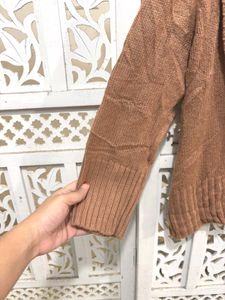 ✈️Made In HONG KONG Brown Knit Cardigan ()