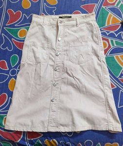 🩷🤍Twist Jeans Creamy Pink Skirt🩷🤍