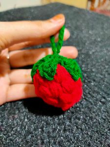 Crochet Strawberry Ornament